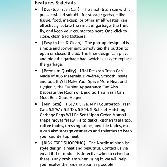 Mini desktop trashcan - Picture 13 of 16